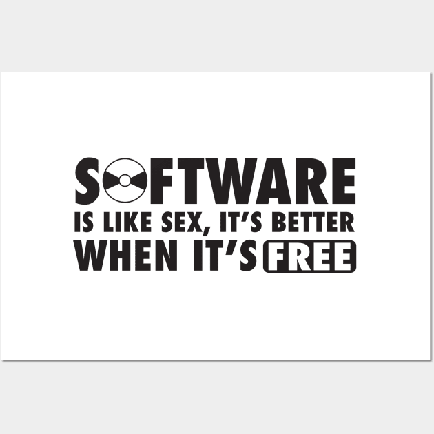 Software is like sex Wall Art by nektarinchen